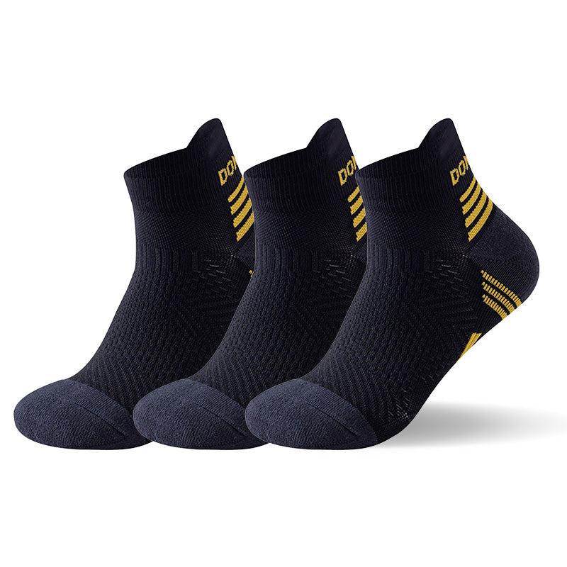 Kit com 3 pares de meias esportivas para corrida e treino – compressão e respirabilidade