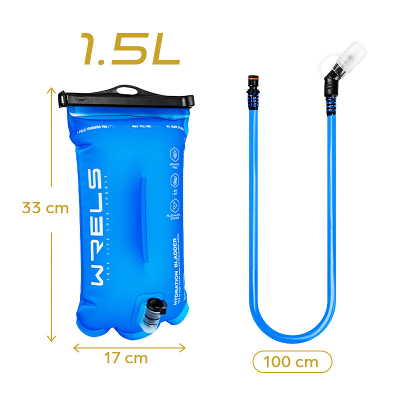 Bolsa de hidratação reforçada com kit completo: mangueira e bico inclusos