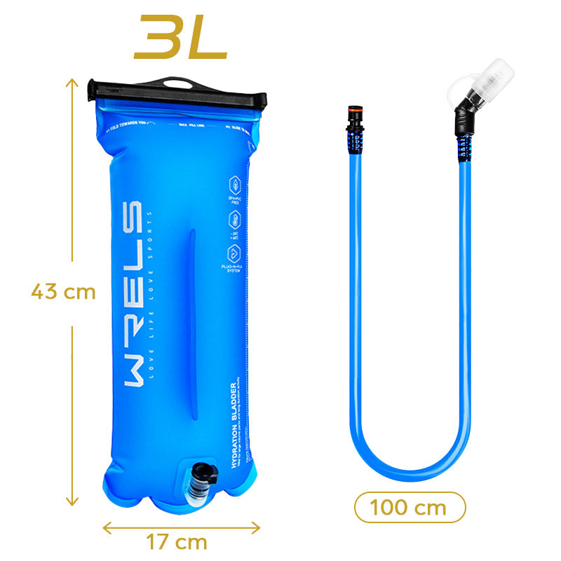 Bolsa de hidratação reforçada com kit completo: mangueira e bico inclusos