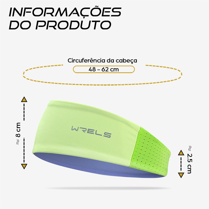faixa de cabeça esportiva elástica respirável