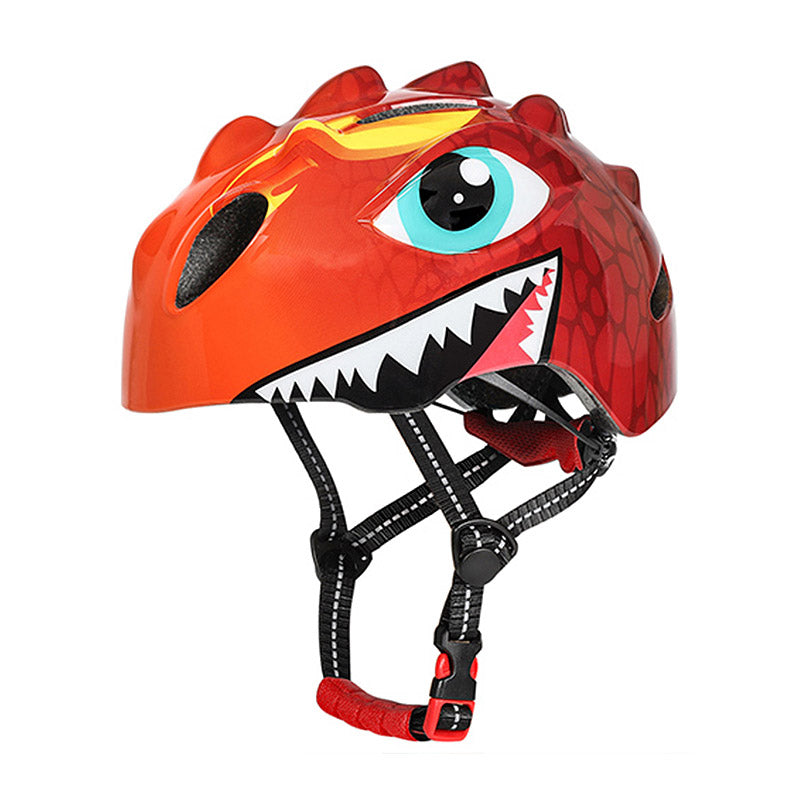 Capacete infantil divertido com design de dragão
