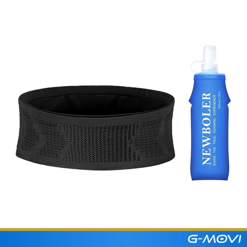 Kit cinto esportivo com garrafa SoftFlask azul