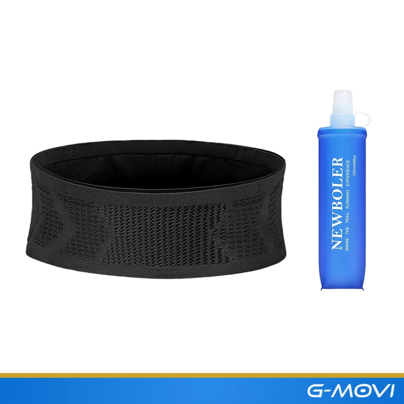 Kit cinto esportivo com garrafa SoftFlask azul