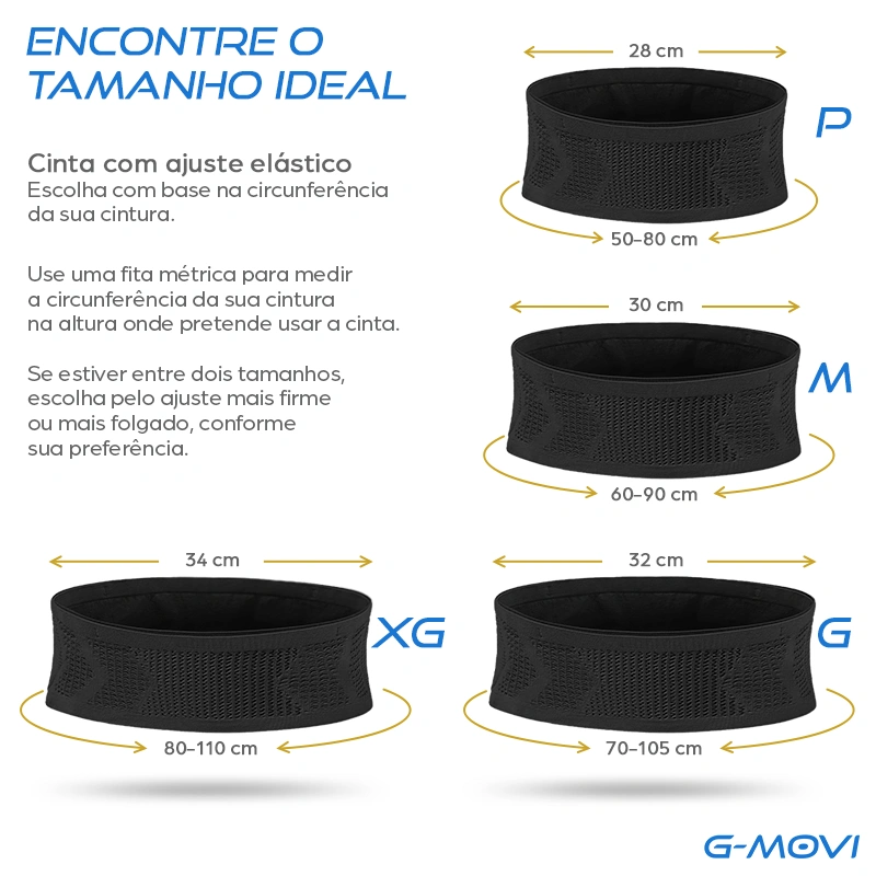 Kit cinto esportivo preto