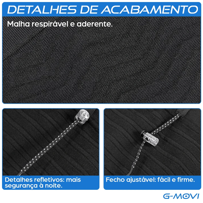 Cinto de performance NEWBOLER preto com bolsos e suporte para celular