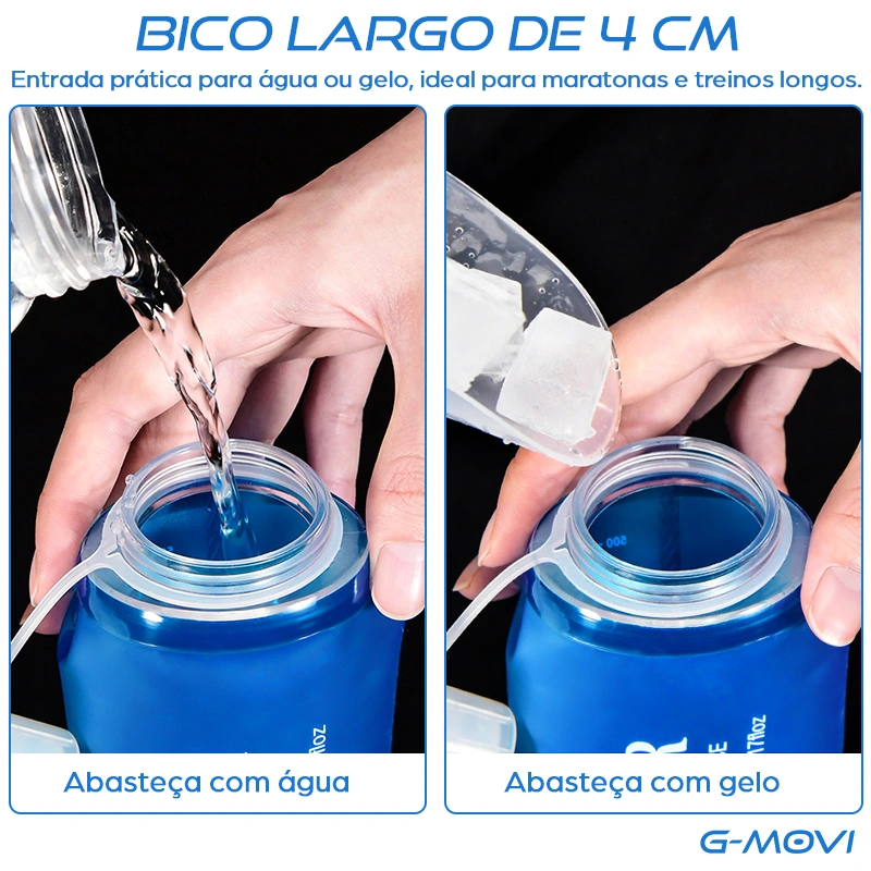 Softflask NEWBOLER azul dobrável com bico de silicone