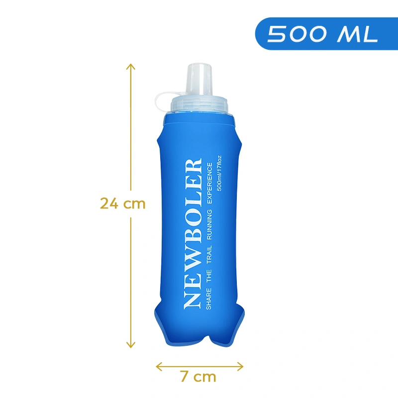 Softflask NEWBOLER azul dobrável com bico de silicone 500ml