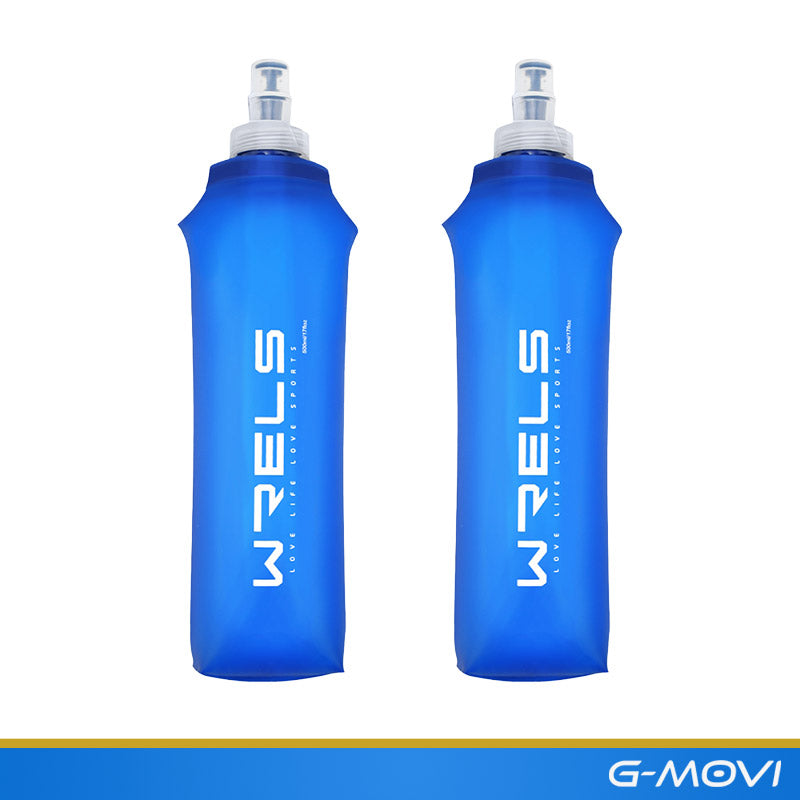 Garrafa soft flask dobrável azul – modelo 500ml