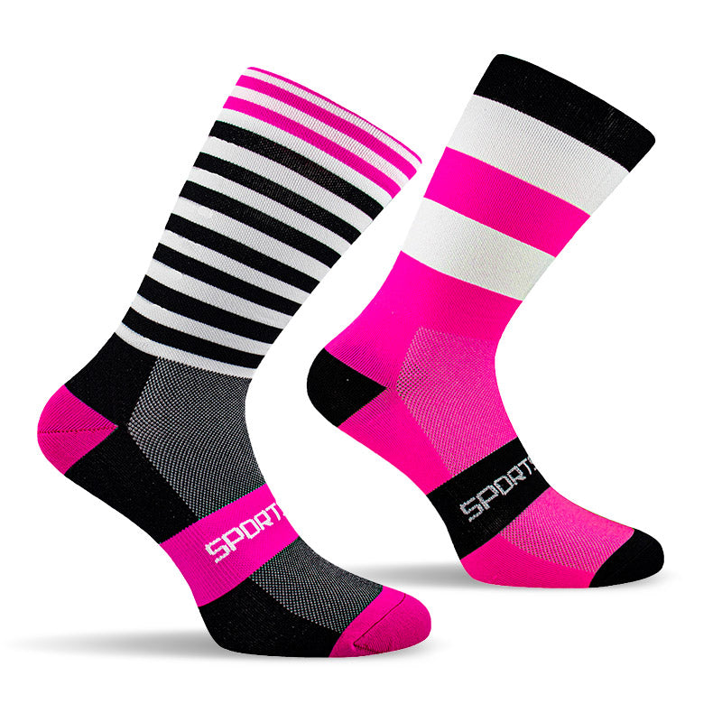 meia de compressão feminina cano médio com design moderno e cores vibrantes