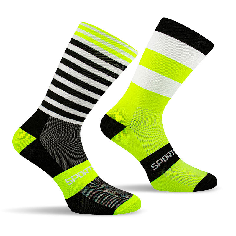 meia de compressão feminina cano médio com design moderno e cores vibrantes