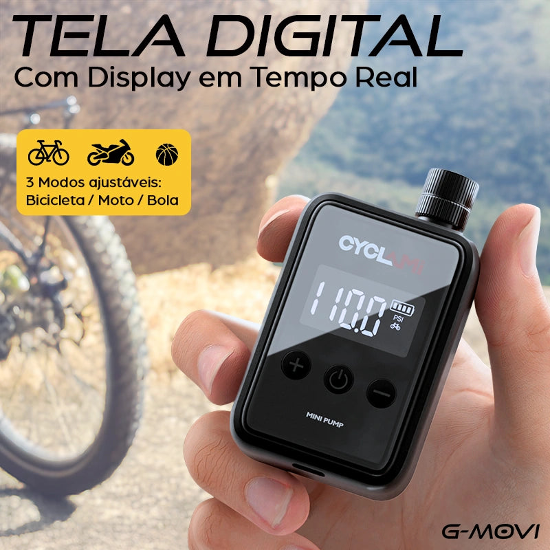 Mini Compressor de 150 PSI Portátil com Display Digital