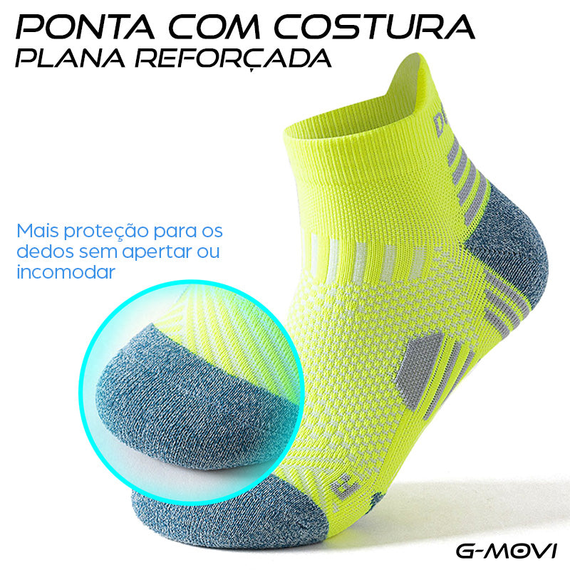 Kit com 3 pares de meias esportivas para corrida e treino – compressão e respirabilidade
