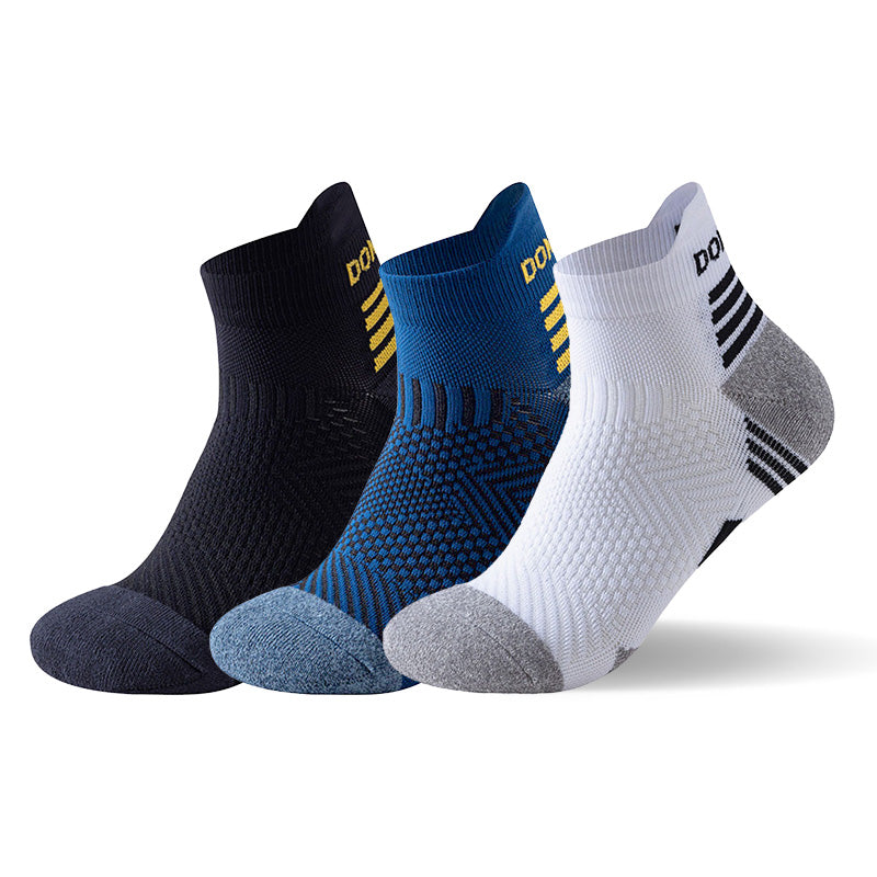 Kit com 3 pares de meias esportivas para corrida e treino – compressão e respirabilidade