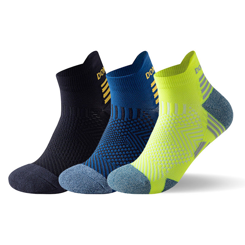 Kit com 3 pares de meias esportivas para corrida e treino – compressão e respirabilidade