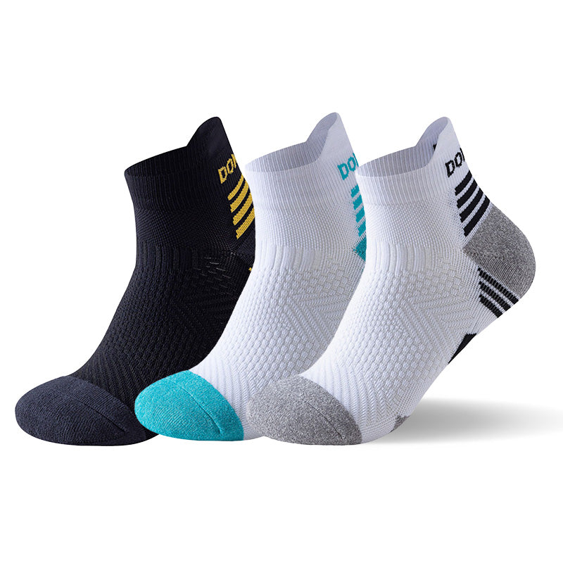 Kit com 3 pares de meias esportivas para corrida e treino – compressão e respirabilidade